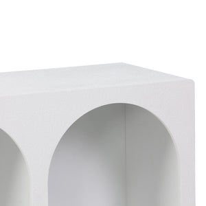 Μπουφές Emersi pakoworld με ράφια mdf σε λευκή απόχρωση 120x35x76εκ