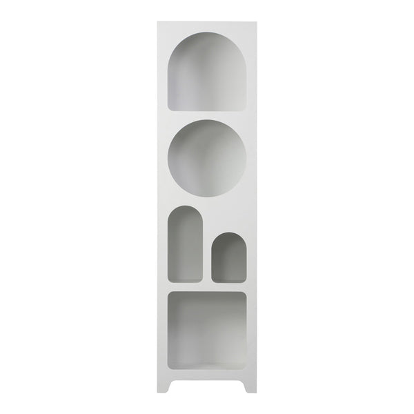 Βιβλιοθήκη Emersi pakoworld mdf σε λευκή απόχρωση 48x35x180εκ