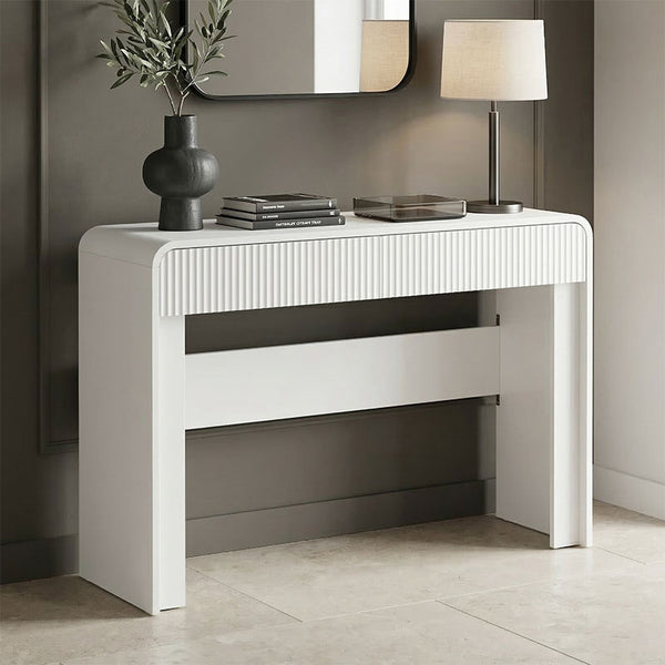 Κονσόλα Zeplen pakoworld λευκό mdf 110x38x75εκ