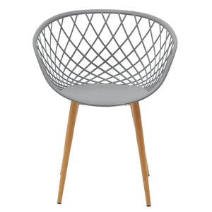 Πολυθρόνα Ezra pakoworld γκρι pp-πόδι φυσικό μέταλλο 63x55x83εκ