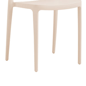 Καρέκλα Amvroan στοιβαζόμενη pakoworld με UV protection cappuccino pp 51x49x79.5εκ