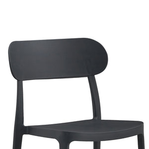 Καρέκλα Amvroan στοιβαζόμενη pakoworld με UV protection ανθρακί pp 51x49x79.5εκ