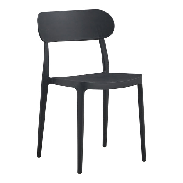 Καρέκλα Amvroan στοιβαζόμενη pakoworld με UV protection ανθρακί pp 51x49x79.5εκ