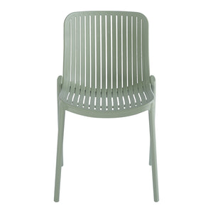 Καρέκλα Teragi στοιβαζόμενη pakoworld pp με UV protection πράσινο 58x43.5x82εκ