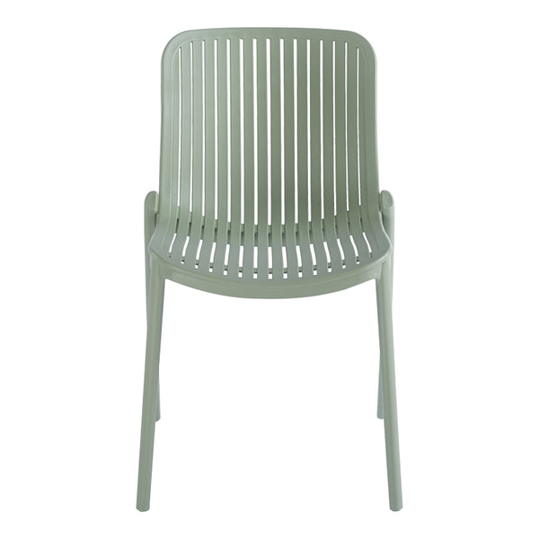 Καρέκλα Teragi στοιβαζόμενη pakoworld pp με UV protection πράσινο 58x43.5x82εκ