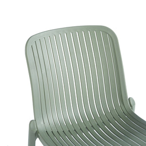 Καρέκλα Teragi στοιβαζόμενη pakoworld pp με UV protection πράσινο 58x43.5x82εκ