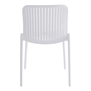 Καρέκλα Teragi στοιβαζόμενη pakoworld pp με UV protection λευκή 58x43.5x82εκ