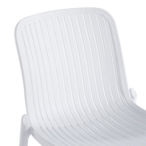 Καρέκλα Teragi στοιβαζόμενη pakoworld pp με UV protection λευκή 58x43.5x82εκ