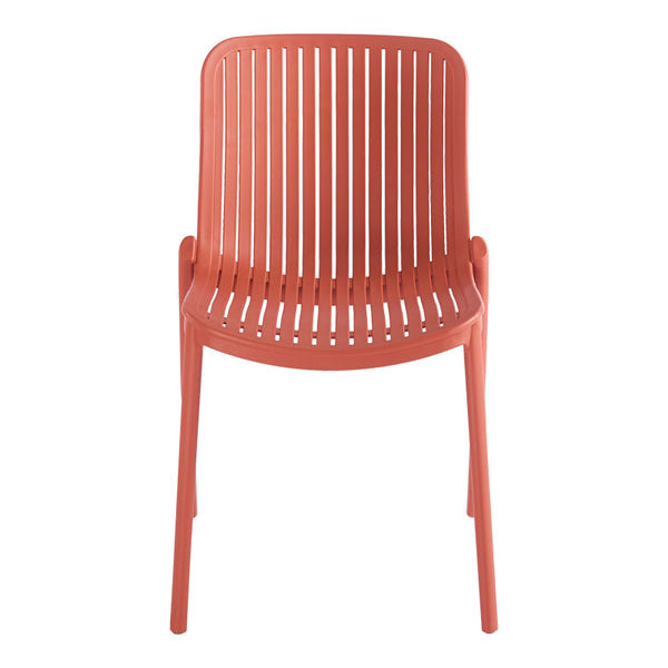 Καρέκλα Teragi στοιβαζόμενη pakoworld pp με UV protection terracotta 58x43.5x82εκ