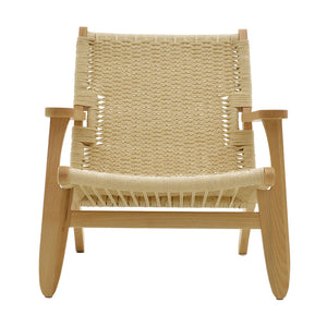 Πολυθρόνα Chiara pakoworld ξύλο οξιάς φυσικό-έδρα φυσικό σχοινί 70x68x75εκ