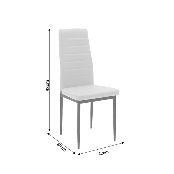 Καρέκλα Parker pakoworld PU καφέ-μαύρο πόδι 42x48x98εκ