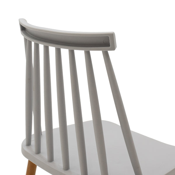 Καρέκλα Aurora pakoworld γκρι pp-φυσικό μεταλλικό πόδι 42x49.5x77εκ