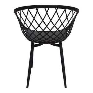 Πολυθρόνα Ezra pakoworld μαύρο pp-πόδι μαύρο μέταλλο 62.5x56x82εκ