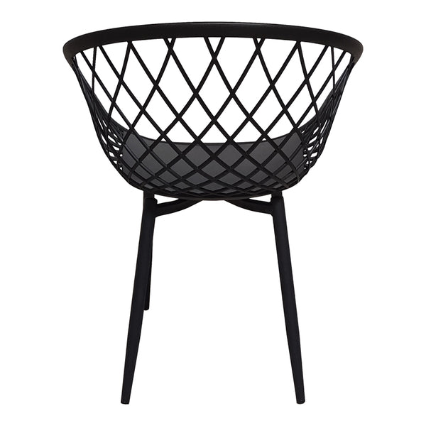 Πολυθρόνα Ezra pakoworld μαύρο pp-πόδι μαύρο μέταλλο 62.5x56x82εκ