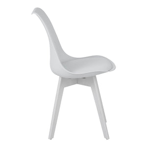 Καρέκλα Gaston I pakoworld PP-PU σε λευκή απόχρωση 48.5x53.5x81.5εκ