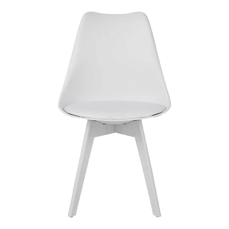 Καρέκλα Gaston I pakoworld PP-PU σε λευκή απόχρωση 48.5x53.5x81.5εκ