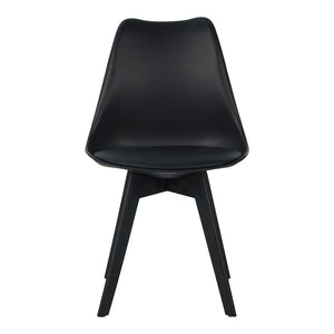 Καρέκλα Gaston I pakoworld PP-PU σε μαύρη απόχρωση 48.5x53.5x81.5εκ