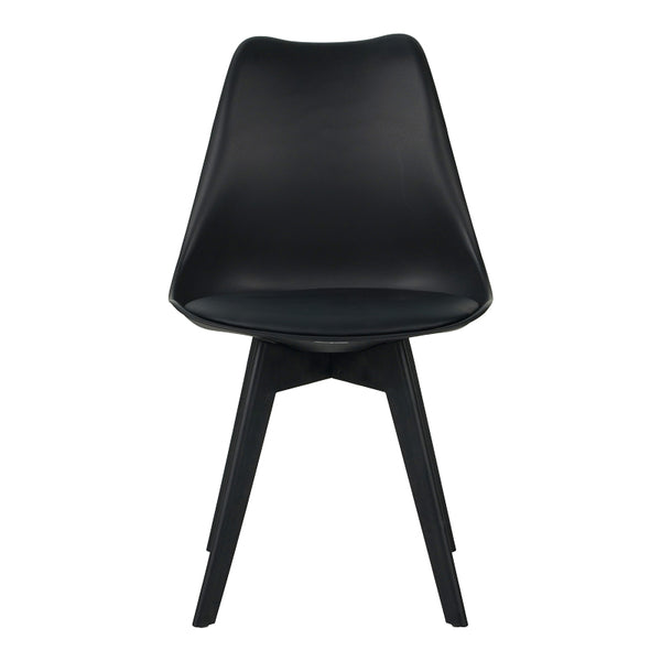 Καρέκλα Gaston I pakoworld PP-PU σε μαύρη απόχρωση 48.5x53.5x81.5εκ