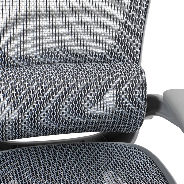 Καρέκλα γραφείου εργασίας Zenyk pakoworld mesh σε grey απόχρωση 63x70x126εκ