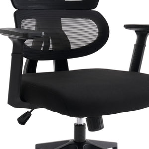 Καρέκλα γραφείου διευθυντή Cadrey pakoworld mesh μαύρο 67x64x120-128εκ