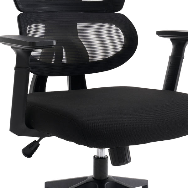 Καρέκλα γραφείου διευθυντή Cadrey pakoworld mesh μαύρο 67x64x120-128εκ