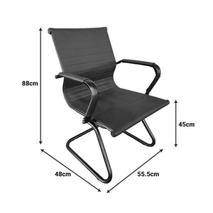 Καρέκλα γραφείου επισκέπτη Valter pakoworld pu μαύρο 55.5x48x88εκ