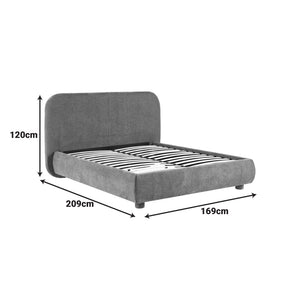 Κρεβάτι Salena pakoworld terracotta ύφασμα 160x200εκ