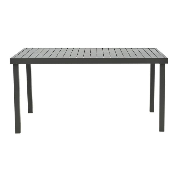 Τραπέζι Kliton pakoworld αλουμινίου ανθρακί 150x80x74εκ
