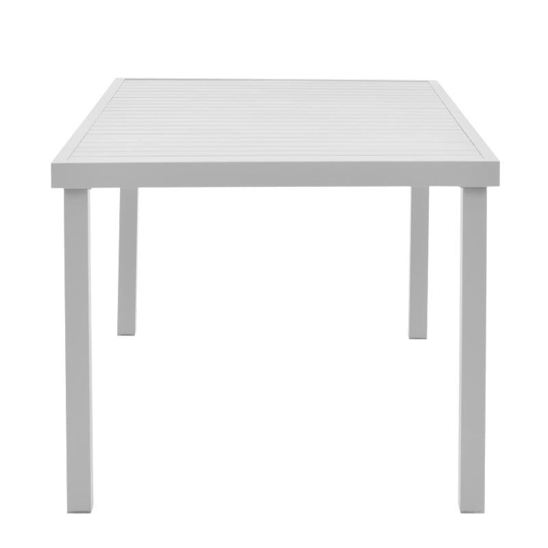 Τραπέζι Kliton pakoworld αλουμινίου λευκό 150x80x74εκ