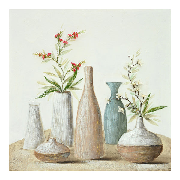 Πίνακας σε καμβά Vase 3D Inart 100x3x100εκ