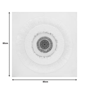 Πίνακας σε καμβά Circled I 3D Inart 80x3x80εκ