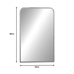 Καθρέπτης Classy pakoworld μαύρο αλουμίνιο 50x2.5x80εκ