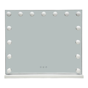 Καθρέπτης Led Hollywood pakoworld μέταλλο λευκό 60x12x52.3εκ