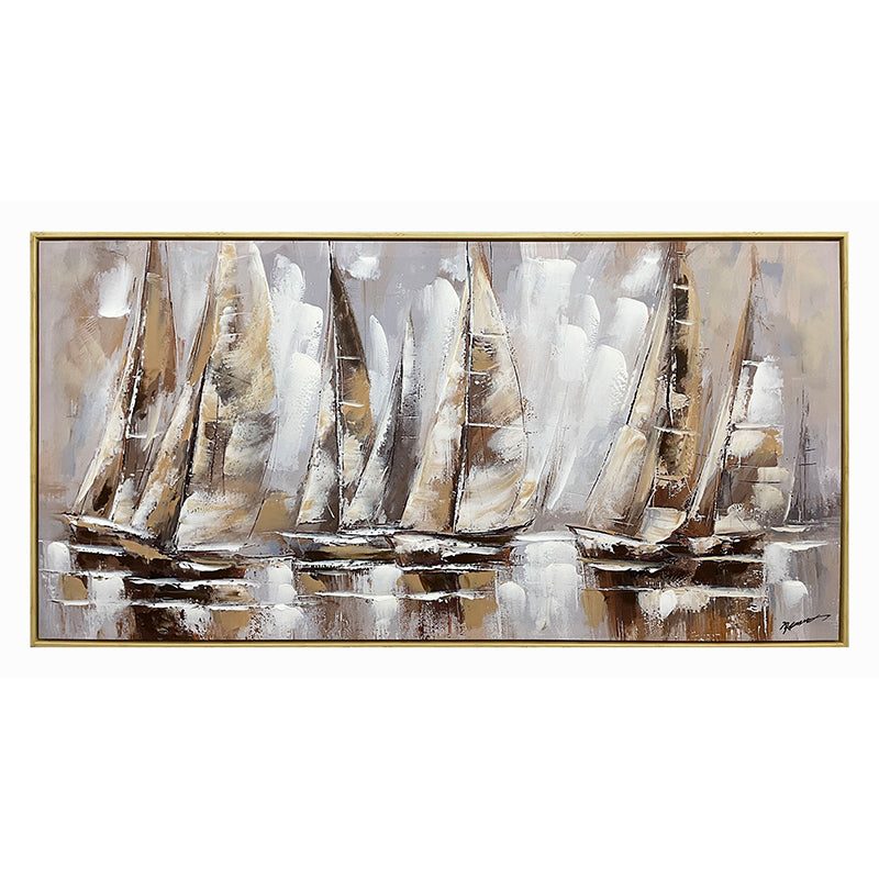 Πίνακας σε καμβά Yelkan Ι Inart με πλαίσιο 120x3.5x60εκ