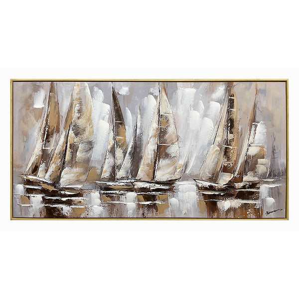 Πίνακας σε καμβά Yelkan Ι Inart με πλαίσιο 120x3.5x60εκ