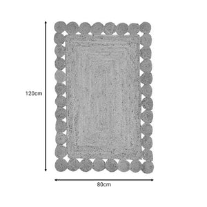 Χαλί Doze Inart μπεζ 100% γιούτα 120x80x1εκ