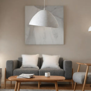 Φωτιστικό οροφής Litho Inart λευκό press papier-μέταλλο 42x39x123.5εκ
