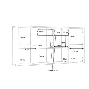 Μπουφές Drepen pakoworld μελαμίνη σε λευκό χρώμα 162.3x34.2x81.7εκ
