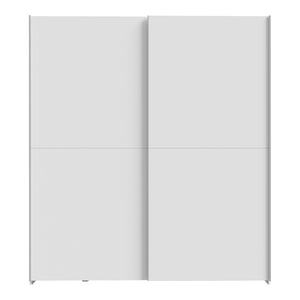 Ντουλάπα ρούχων Noez I pakoworld δίφυλλη με ράφια σε λευκή απόχρωση 170.5x61x190.5εκ