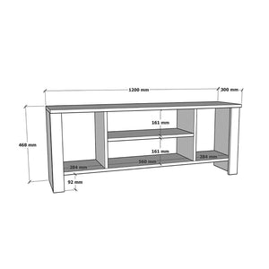 Έπιπλο τηλεόρασης Seref pakoworld σε oak απόχρωση 120x30x47εκ