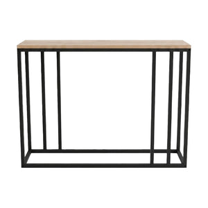Κονσόλα Cansbia pakoworld oak με μαύρο μέταλλο 100x25x75εκ