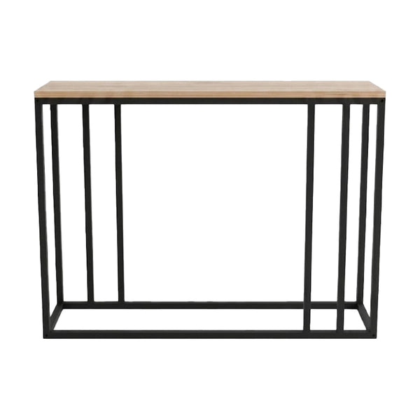 Κονσόλα Cansbia pakoworld oak με μαύρο μέταλλο 100x25x75εκ