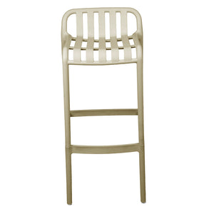Σκαμπό μπαρ Zoi pakoworld pp σε απόχρωση cappucino 36x56x87εκ
