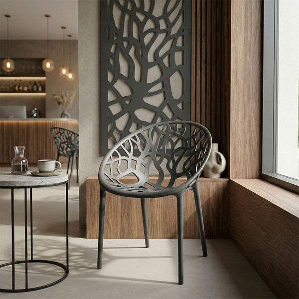 Πολυθρόνα Daren pakoworld pp σε ανθρακί απόχρωση 59x60x79