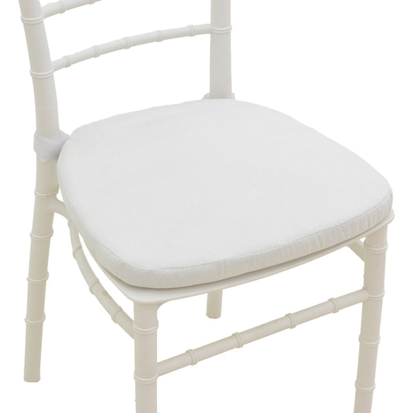 Καρέκλα Tiffany pakoworld με μαξιλάρι pp σε λευκή απόχρωση 40x40x88εκ