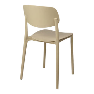 Καρέκλα Berdian pakoworld στοιβαζόμενη pp σε cappuccino απόχρωση 38x49x79εκ