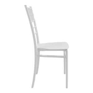 Καρέκλα Tiffany Ι pakoworld pp σε λευκή απόχρωση 38.5x46.5x87εκ