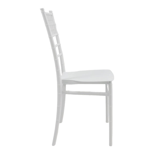 Καρέκλα Tiffany Ι pakoworld pp σε λευκή απόχρωση 38.5x46.5x87εκ