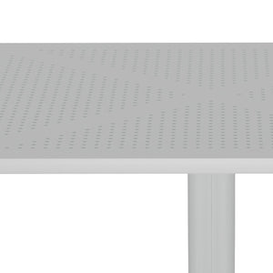 Τραπέζι Groovy pakoworld pp διατρητο λευκό 60x60x76εκ