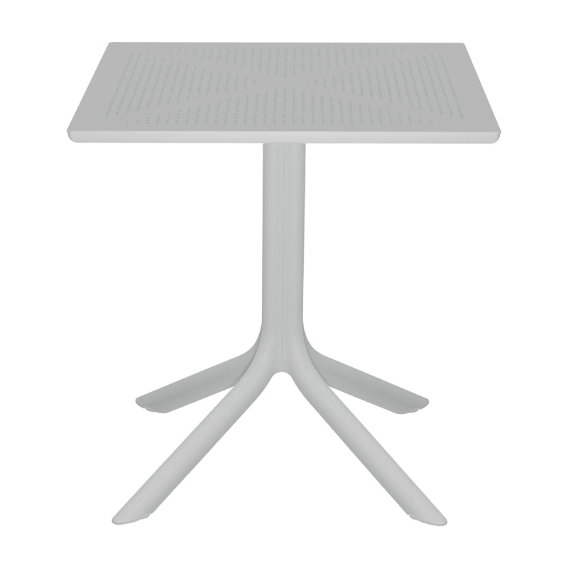 Τραπέζι Groovy pakoworld pp διατρητο λευκό 60x60x76εκ